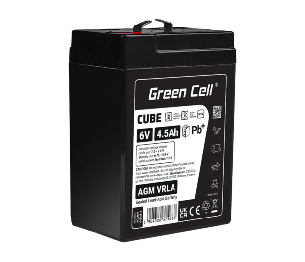 Green Cell Cube AGM VRLA IP54 6V 4.5Ah - 1364804 - zdjęcie